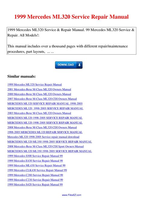 User Guide 2000 Ml320 Repair Manual Free  Ebook Reader